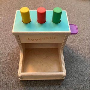 Lovevery peg drop with 3 original pegs